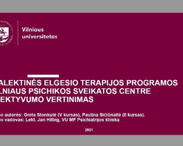 Dialektinės elgesio terapijos tyrimo Vilniaus m. PSC rezultatai